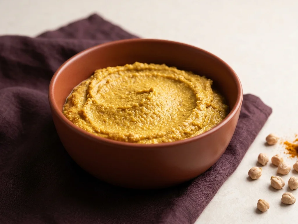 Pâte de farine de pois chiche et curcuma pour un masque facial contre les poils
