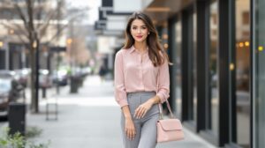 gris et rose vetement