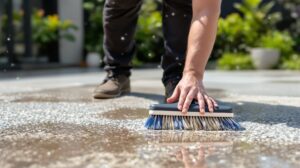 comment nettoyer dalles gravillonnées