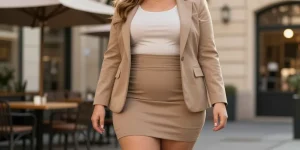 femme ronde mini jupe