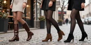 quelles chaussures avec robe courte hiver
