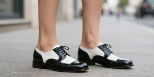 derbies noires et blanches femme